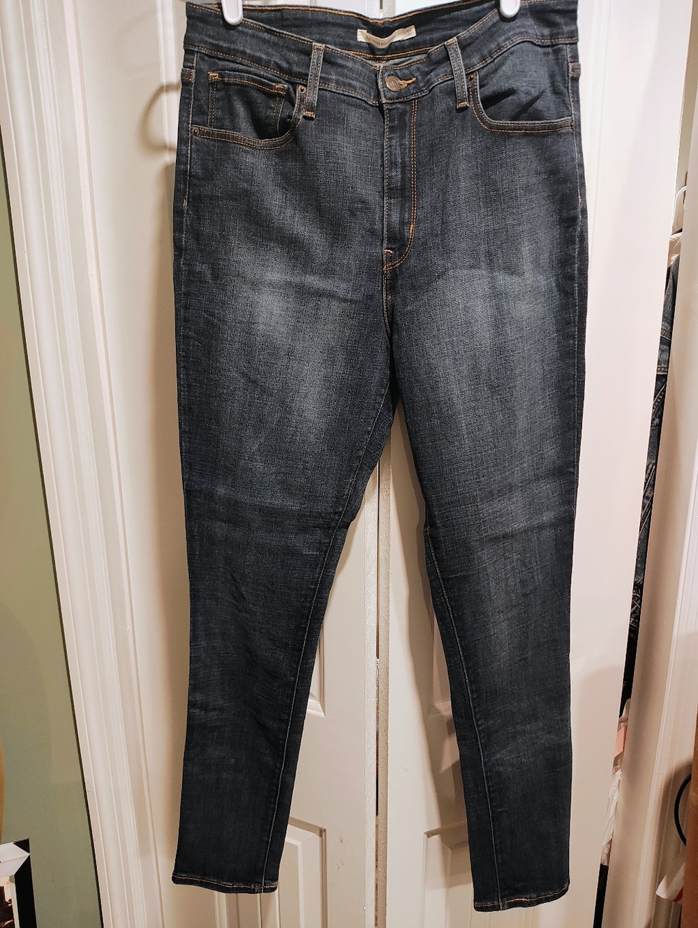 Levi's 721 High Rise Skinny Jeans in dark blue denim